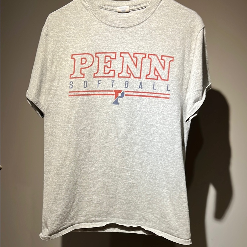 Gray Penn Softball T-Shirt